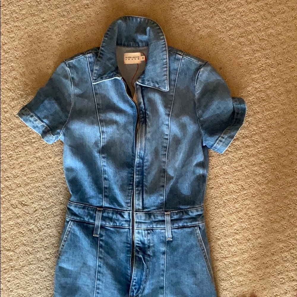 Alice and Olivia Jean Jumpsuit